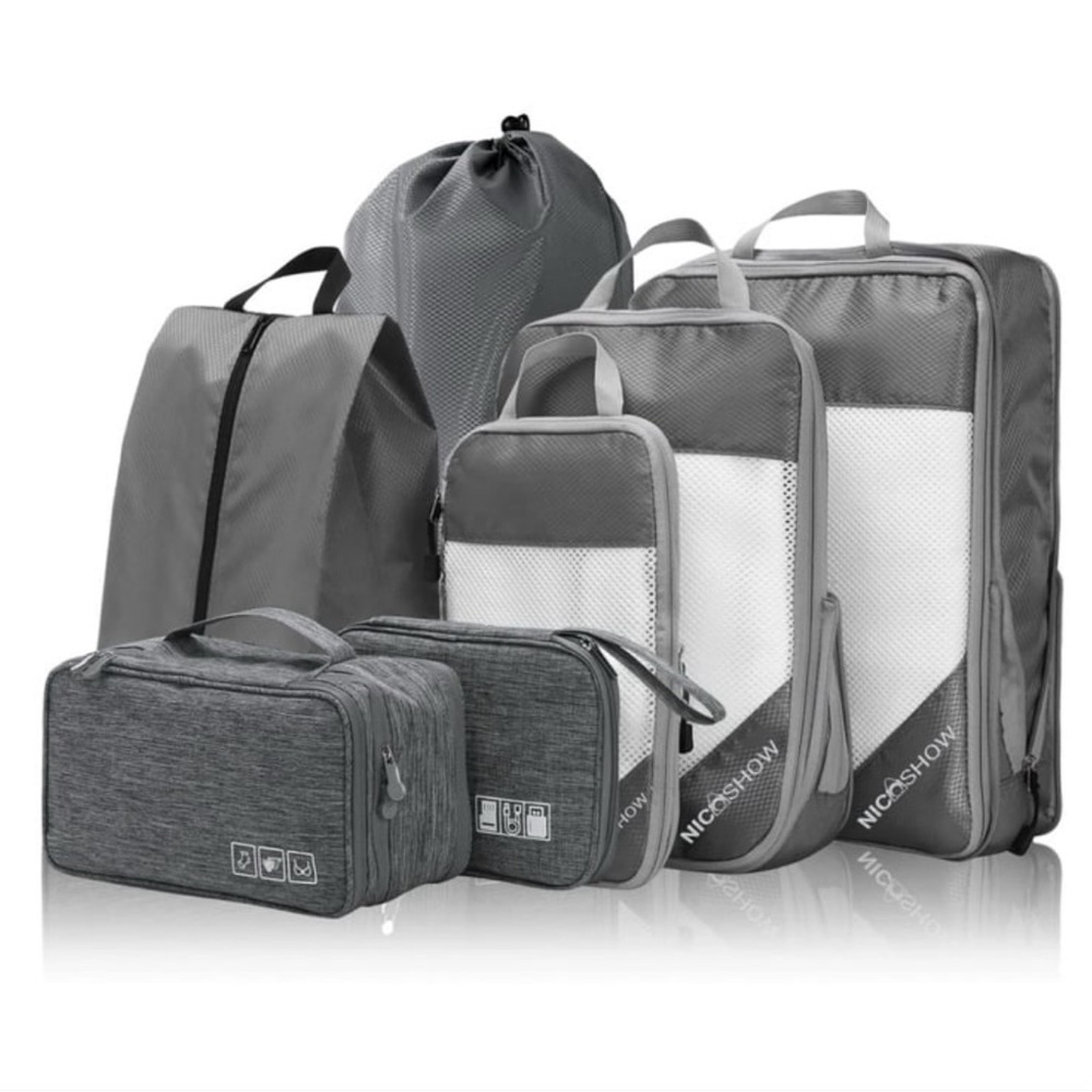 NICOSHOW 7 Set Compression Packing Cubes for Travel